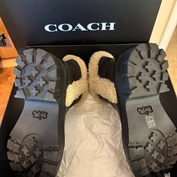 Never worn - Coach Jane Leather Black Natural - CD220, US Size 6 - Picture 4 of 5